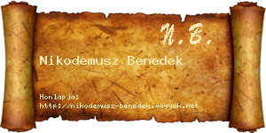 Nikodemusz Benedek névjegykártya